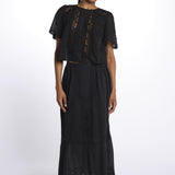 PAULA gonna voille ricamata L0421 BL louise misha