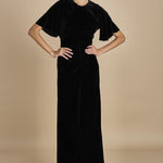 abito lungo in velluto H1215388 9000 n21