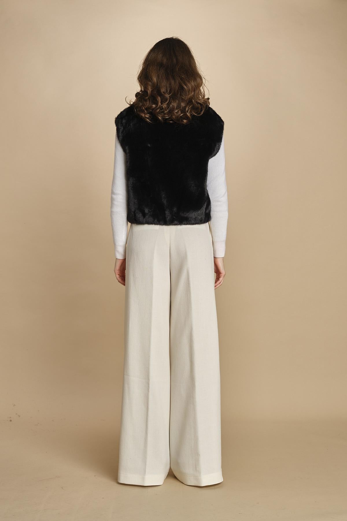 gilet in ecofur. GABI NOIR giovanni paris