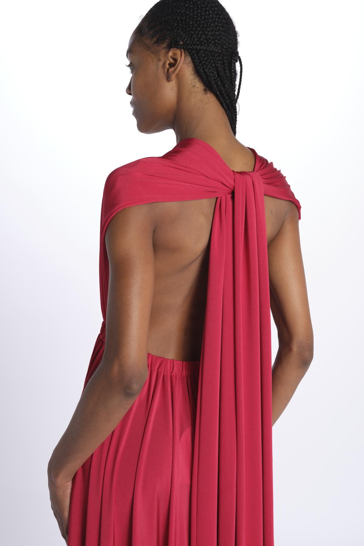 ALLUIM DRESS abito lungo ALLIUM RED nash