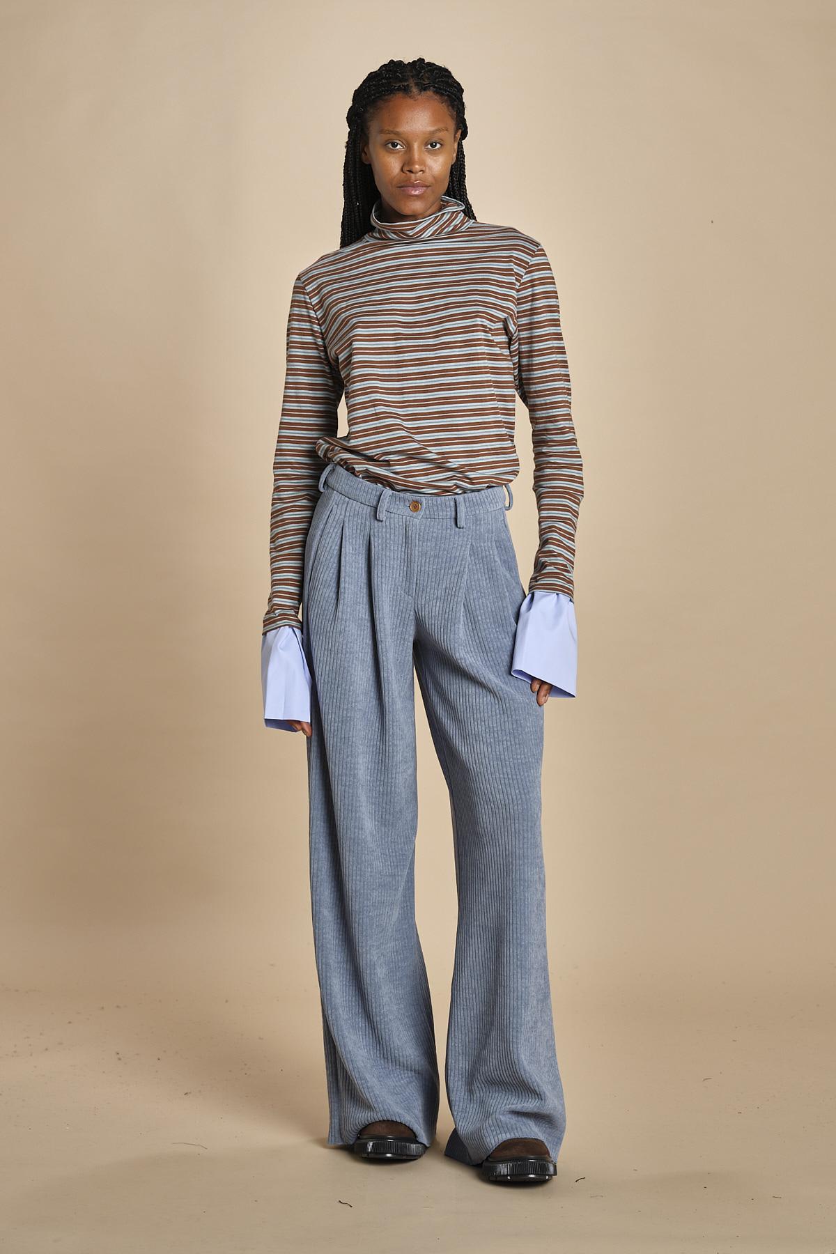 KATHERINE pantaloni in velluto rocciatore con pinces MJD217AA43894 V.450 jejia