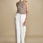 pantalone in fustagno OLIMPIA IVORY true avenue