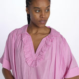 Camicia DIDI over voile con rouches DIDI FLUOPINK laurence bras