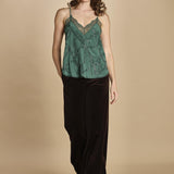 top con spalline sottili e strass. WWCR01310 EMERALD zadig & voltaire