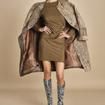 mini abito con fibbie MAILEY DRESS OLIVE malina