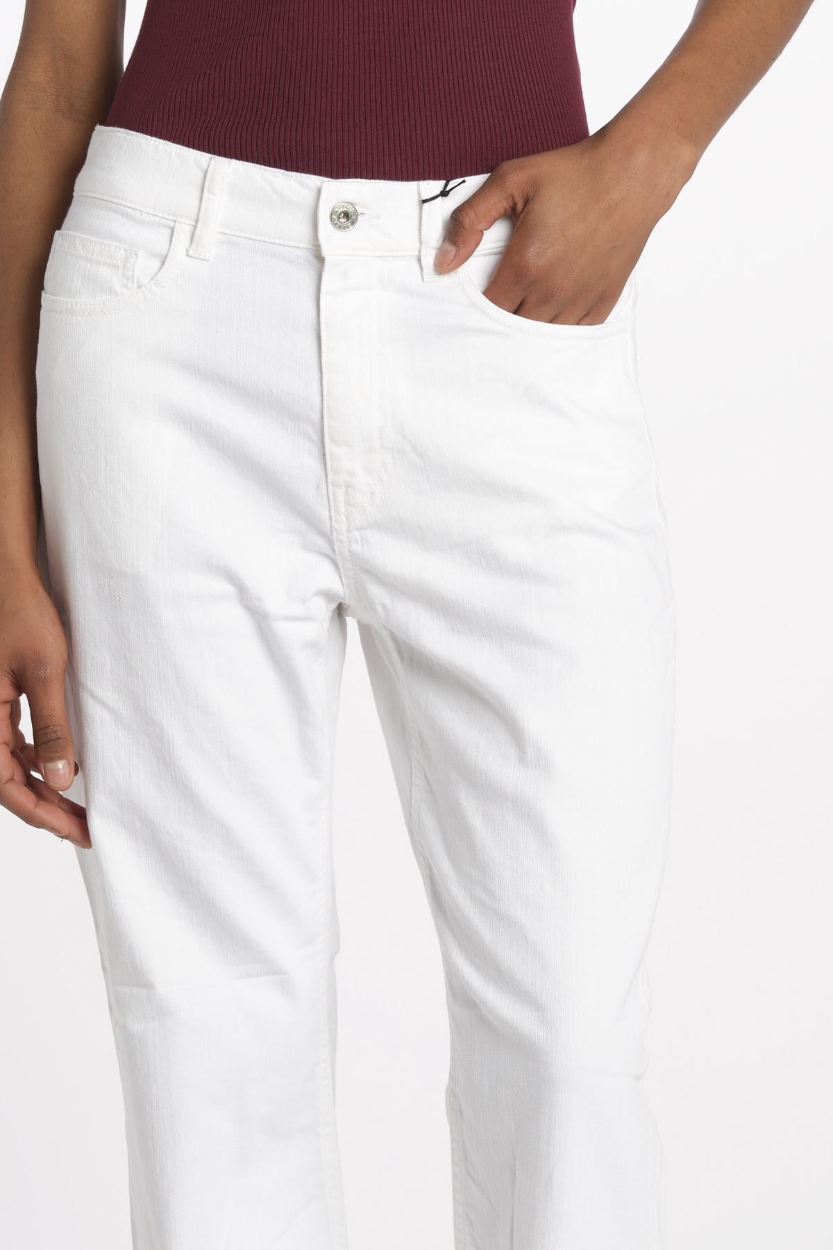 Denim LINDY combo stretto cropped LINDY WHITE true avenue