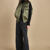 gilet unisex in nylon raso 758102 MA1 SAGE GREEN alpha