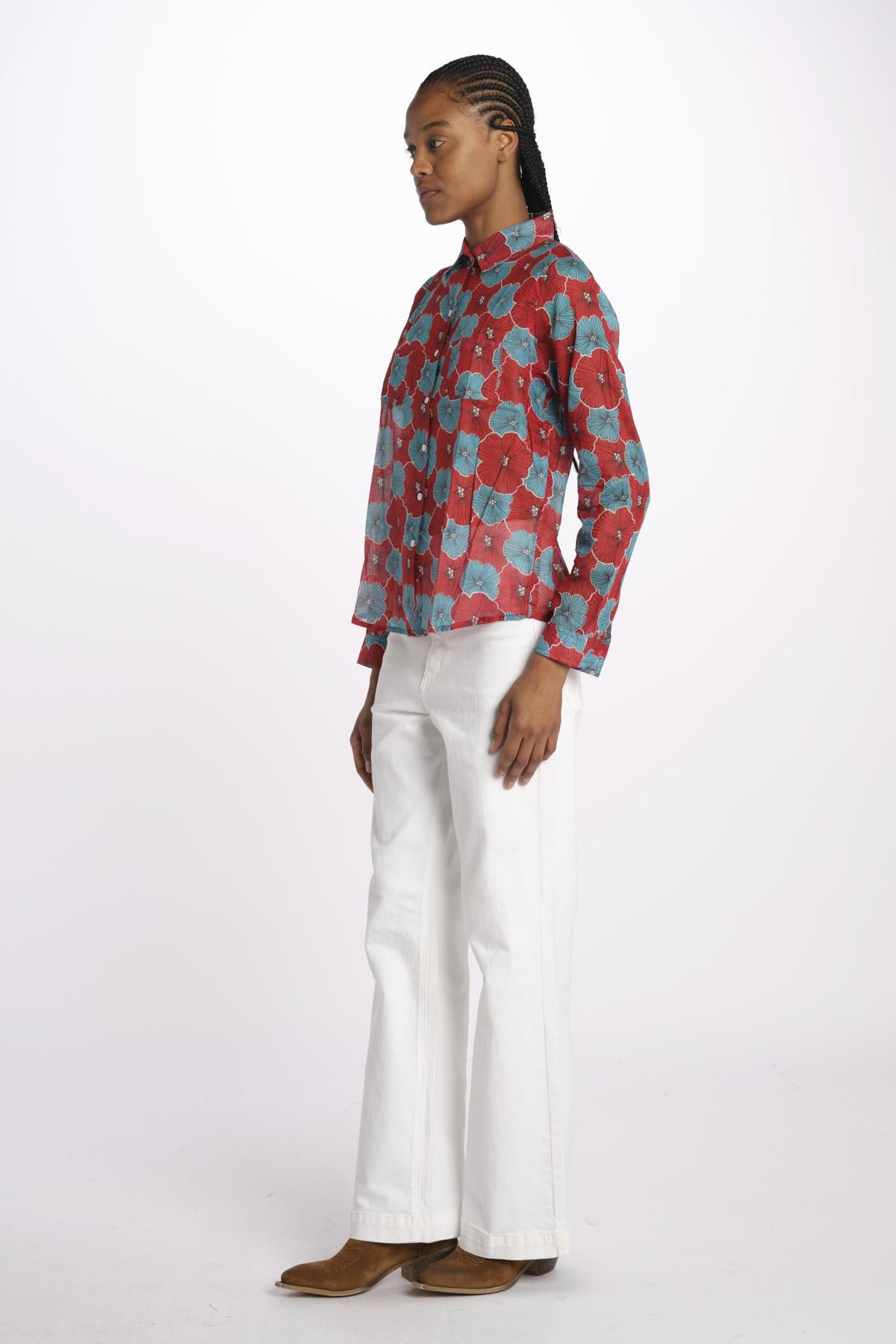 Camicia FLEUR SX7522 4F16 terre rouge