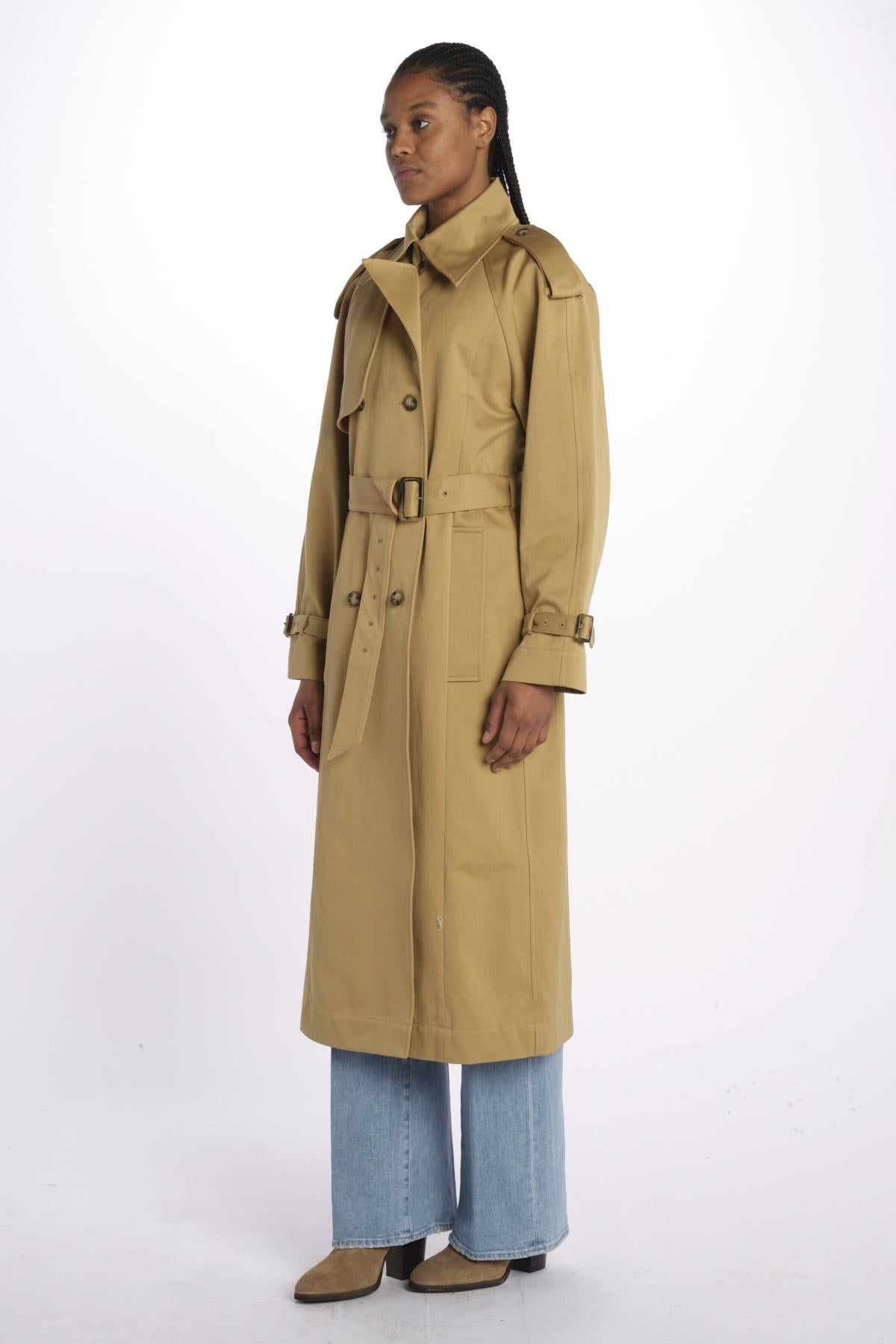 Trench lungo IO111146 BE455 ivy oak