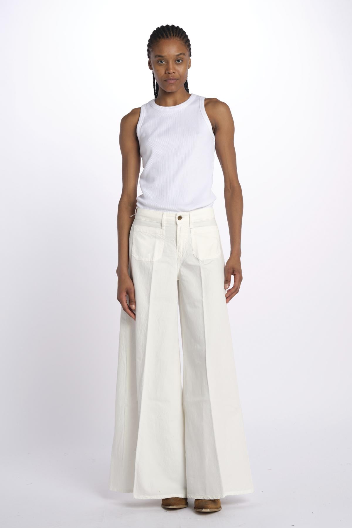 Pantalone GRACE taschina misto lino zampa GRACE TMLS06 043 ps don't forget me