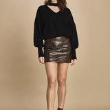 maglia scollata con scollo a v 32012-351 NERO 29 federica tosi