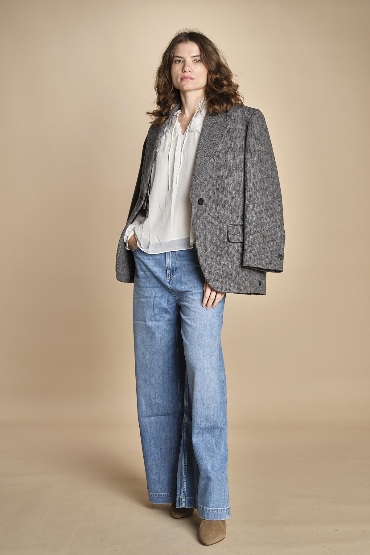 camicia con rouches NILS ECRU ba&sh