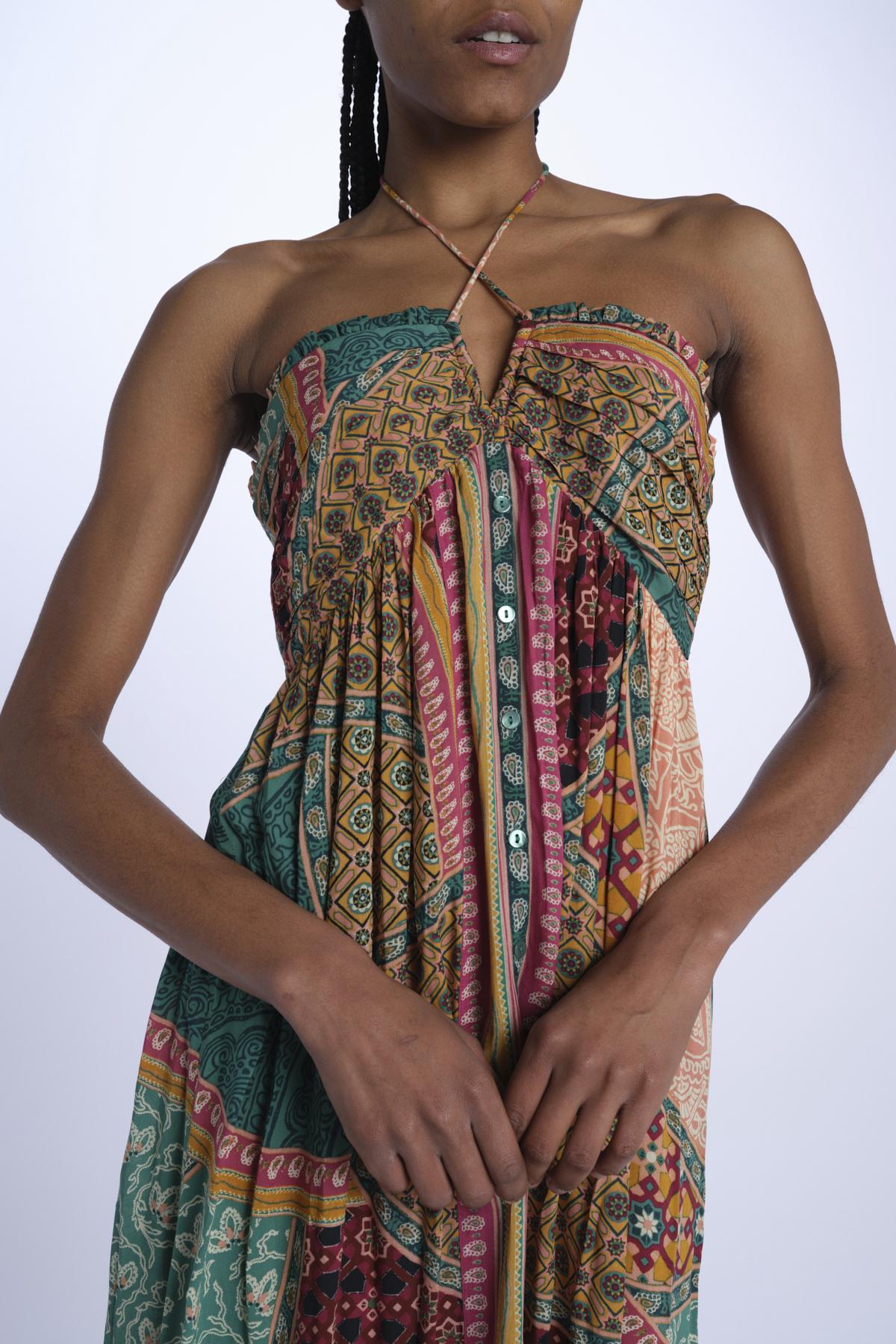 Abito FRAN lungo patch FRAN MULTICOLOR ba&sh