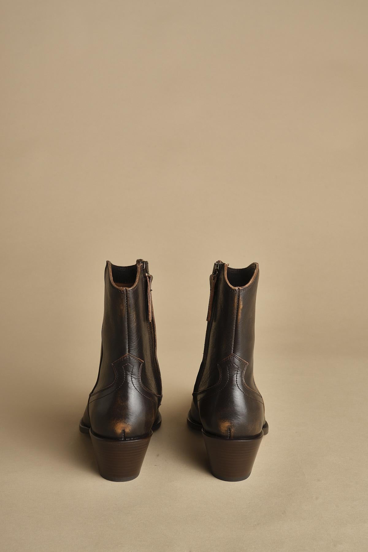 stivaletto texano. B10191ETRUVT-DC 11 NOCE T.MORO buttero