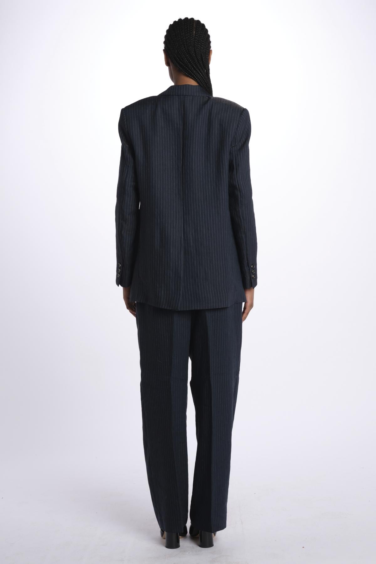 Giacca VALE doppio petto gessata VALE NAVY true avenue