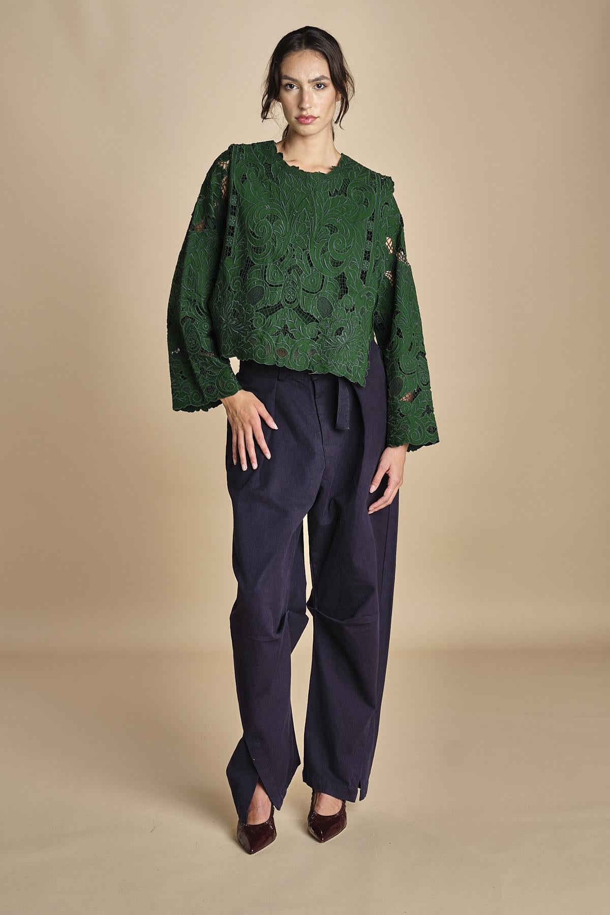 CECI top pizzo m/l 019 GREEN sea ny