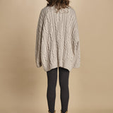 maglia over con trecce NESK SABLE bellerose