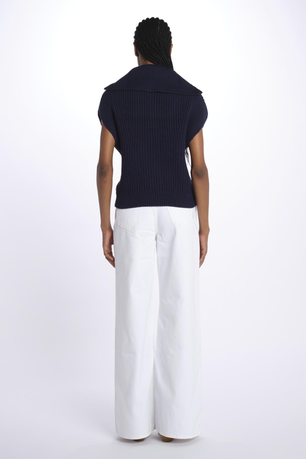 gilet con zip e ricami 179653 U410 scotch&soda