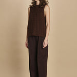 gilet trecce D230514A MORO milaura