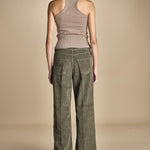 pantalone in velluto cropped ZELDA SILT true avenue