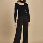 pantalone con pinces 30804-313 NERO 29 federica tosi