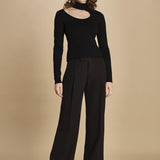 pantalone con pinces 30804-313 NERO 29 federica tosi