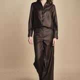 camicia collo lana e seta. ALASKA ALK03 MORO nine in the morning