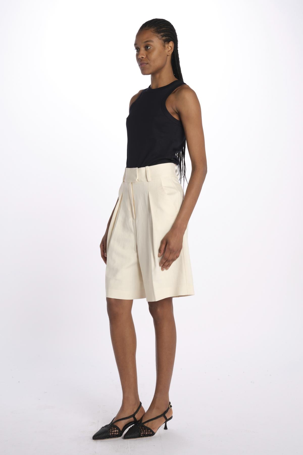 PEONY SUE short misto lino IO115171 WH014 ivy oak