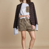 in cotone con tasca in montone TOM T-SHIRT MJD148PAT2977 J0248 WHITE jejia