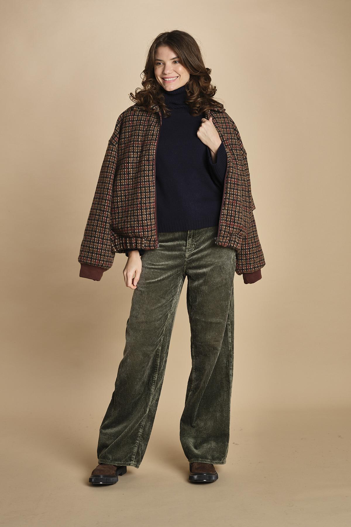 pantalone in velluto PARTHE52 SAGE bellerose