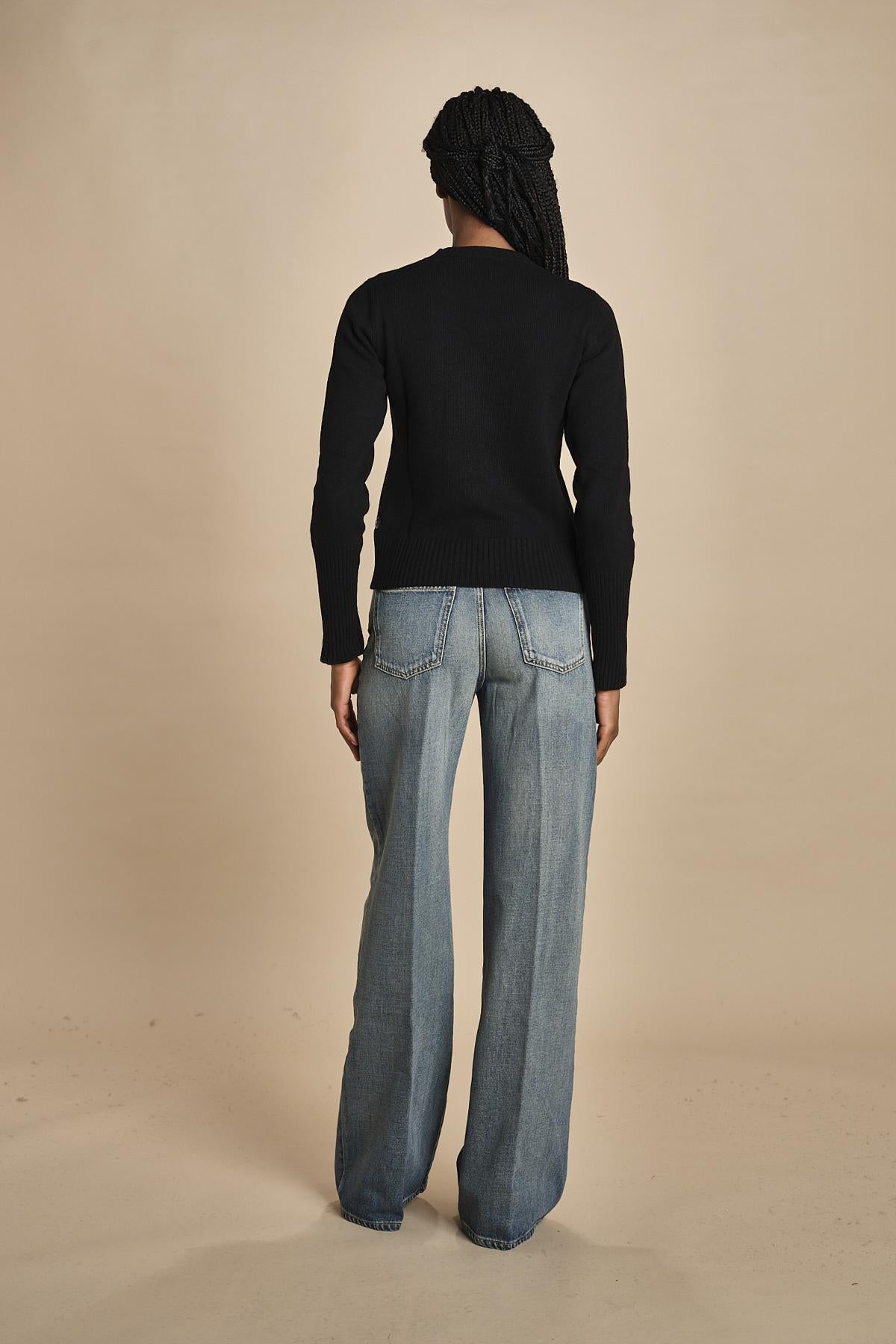 d2501005 girocollo slim by milaura. d2501005 872 NERO milaura
