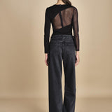 body manica lunga con banda obliqua STARSTRUCK BLACK undress code