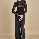 body manica lunga con cuori BED OF ROSES BLACK undress code