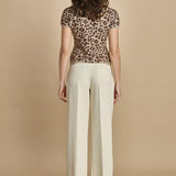 maglia manica corta  maculata 32019-355 BEIGE.MORO federica tosi