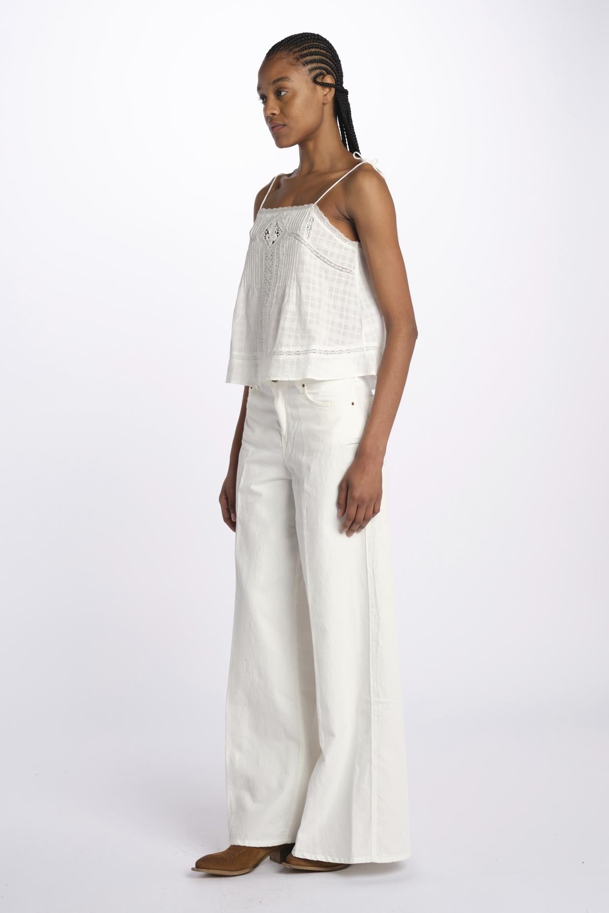 Top EVELY pizzo spallina EVELY ECRU vanessa bruno