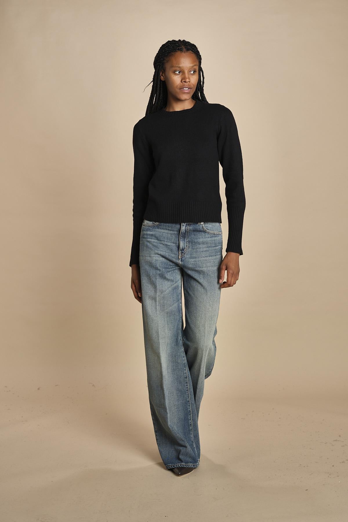 d2501005 girocollo slim by milaura. d2501005 872 NERO milaura