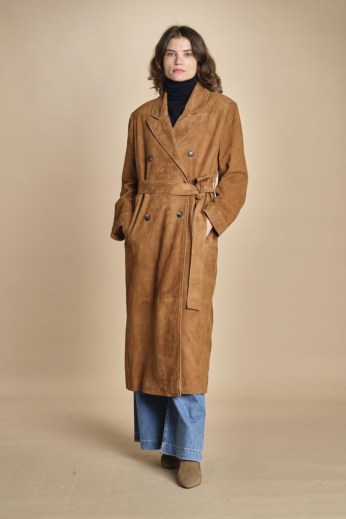 trench in camoscio MAINA CAMEL ba&sh