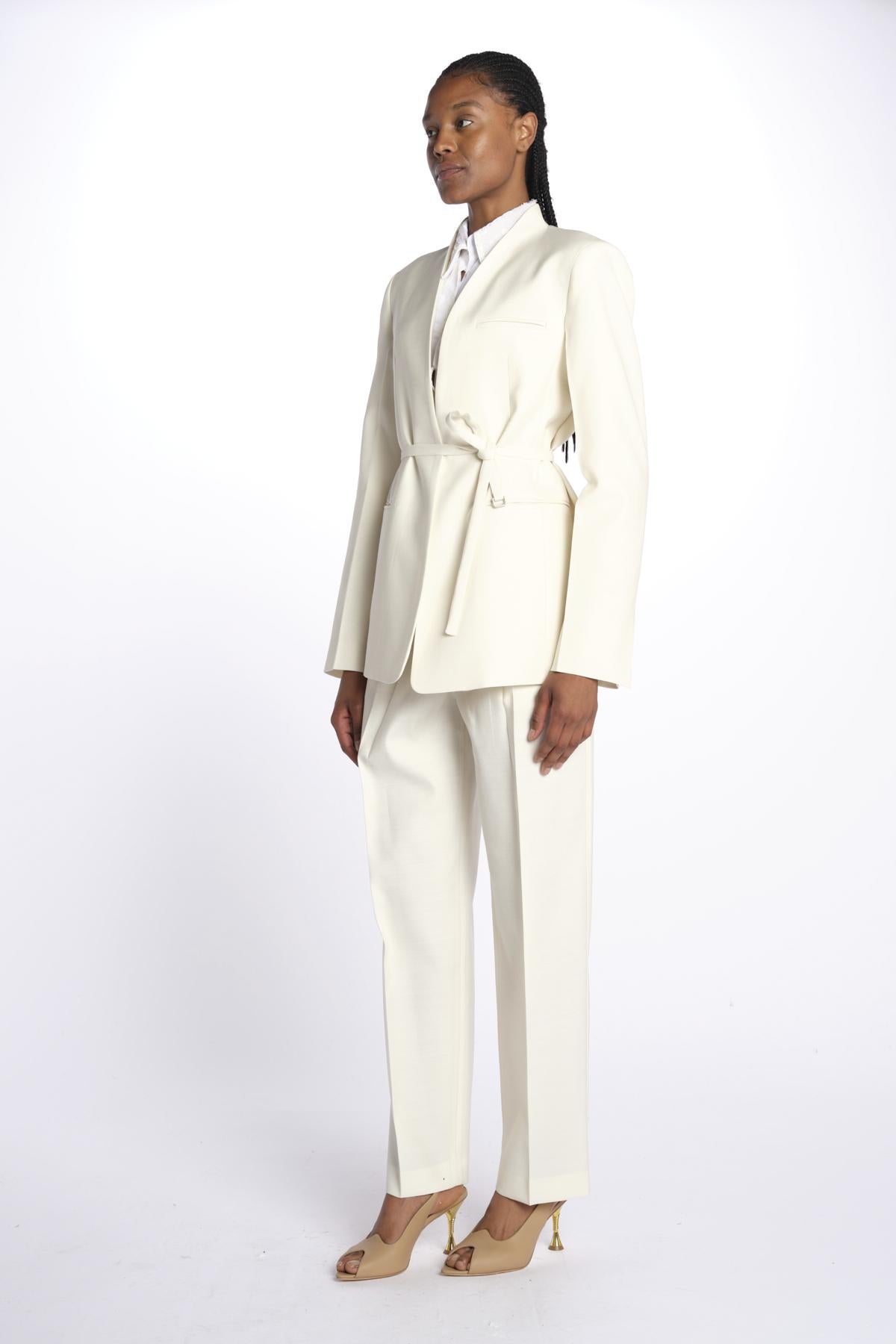 Blazer senza revere 142504 IVORY lvir