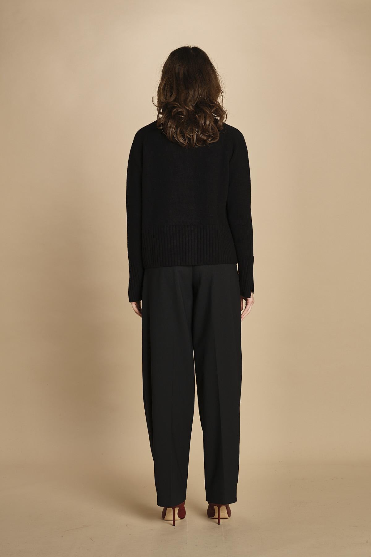 cardigan tre bottoni MIL4A24 Z3613S NERO milaura