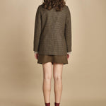 giacca a quadretti girocollo con quattro tasche. ENGEL 4HVA64-V02722 KAKI vanessa bruno