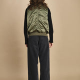gilet unisex in nylon raso 758102 MA1 SAGE GREEN alpha