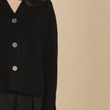 cardigan tre bottoni MIL4A24 Z3613S NERO milaura