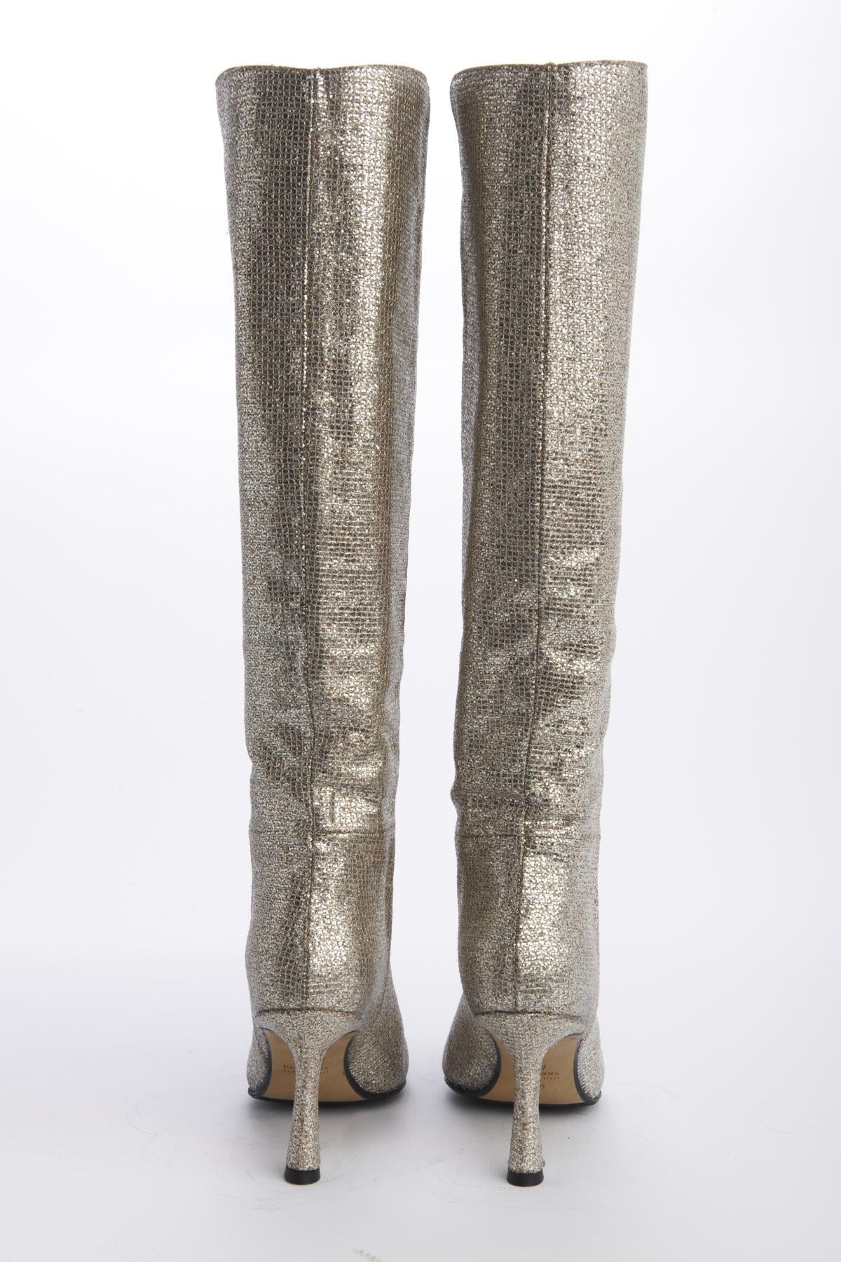 Stivale platino tacco 7,5 cm ST1580 PLATINO l'arianna