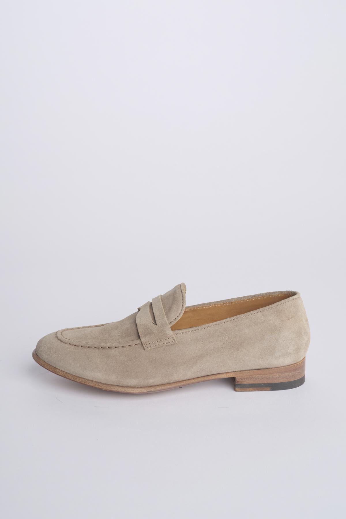 JANET mocassino suede fondo cuoio JANET 80013 ANTILOPE alberto fasciani