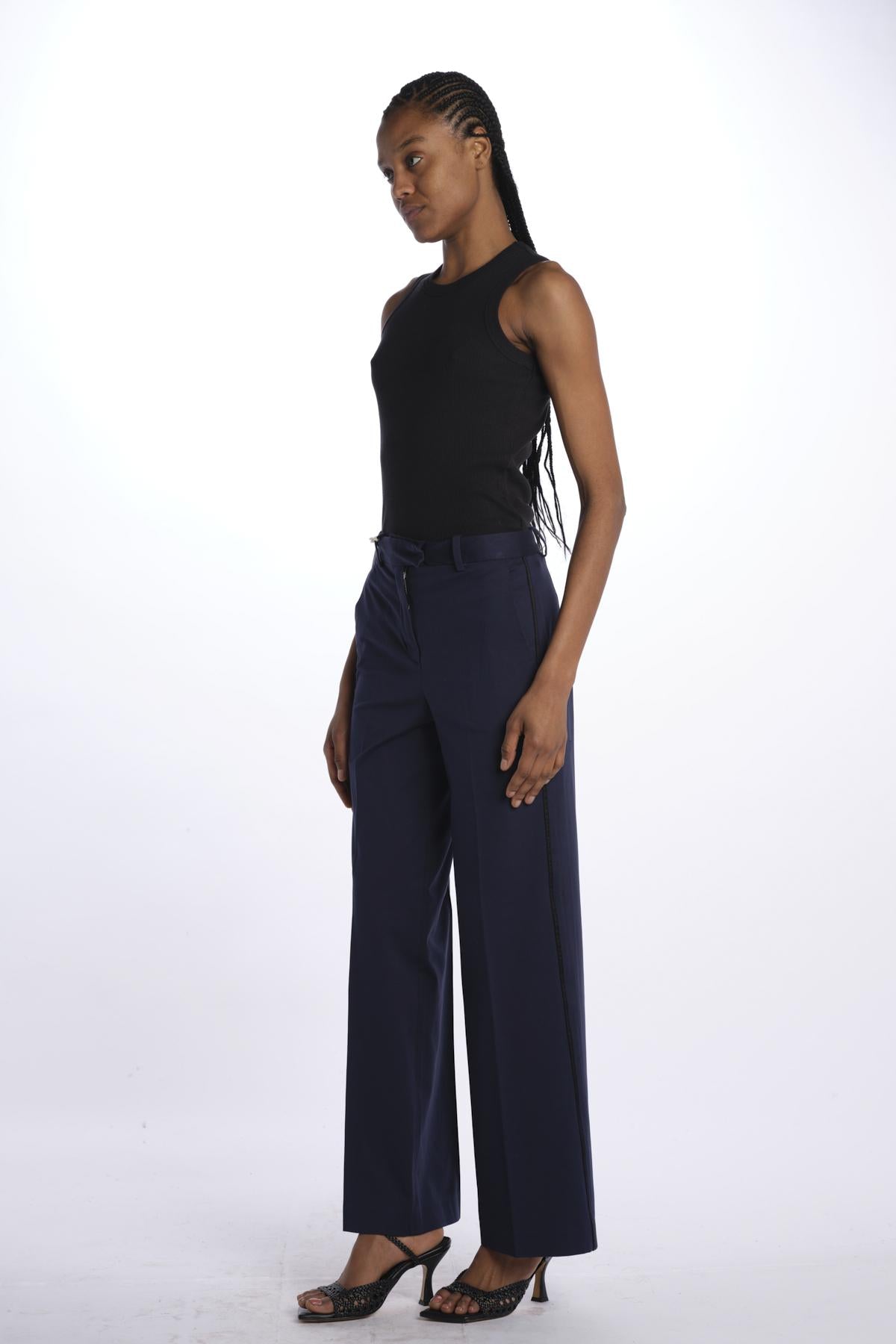 Pantaloni filo scozia 3418 INDIGO circolo 1901