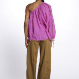 Camicia JOINA voille over mono spalla JOINA PURPLE laurence bras