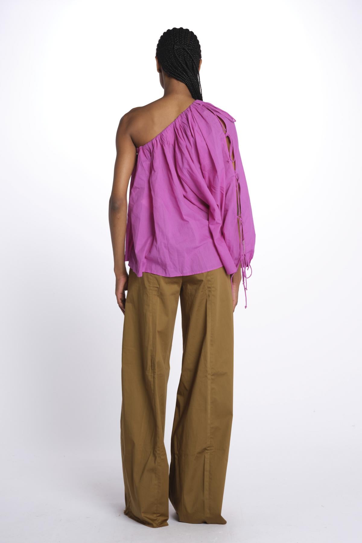 Camicia JOINA voille over mono spalla JOINA PURPLE laurence bras