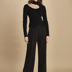 pantalone con pinces 30804-313 NERO 29 federica tosi