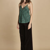 top con spalline sottili e strass. WWCR01310 EMERALD zadig & voltaire