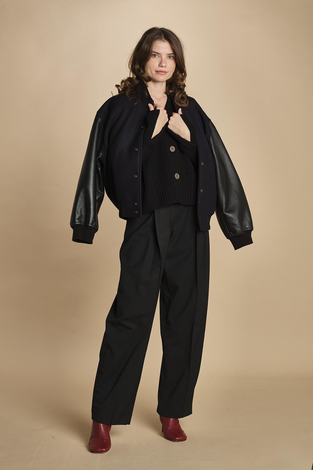 cardigan tre bottoni MIL4A24 Z3613S NERO milaura